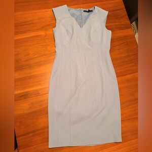 White House Black Market Sky Blue Sleeveless Midi Dress